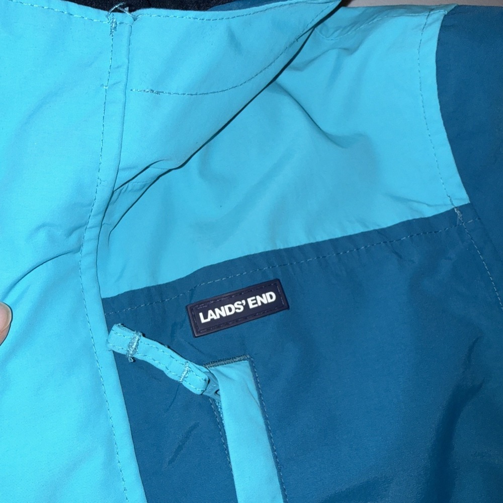 Lands End Squall Jacket Youth Kids XL 13/14 Fleece Lined Winter Coat Hooded EUC - Picture 4 of 13